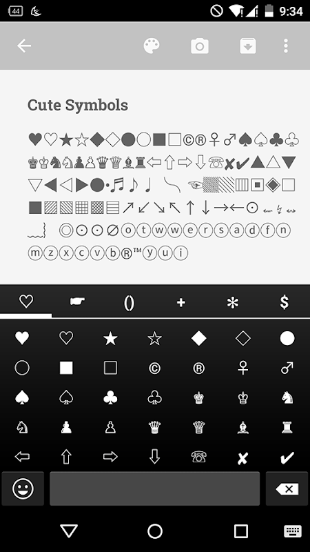 Cute Symbols - Emoji Keyboard♤ Screenshot2