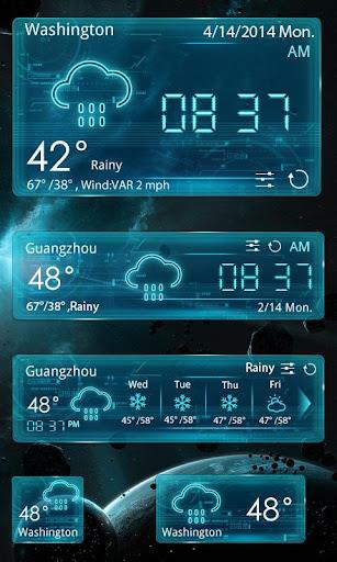 OUTERSPACE THEME GO WEATHER EX Screenshot2