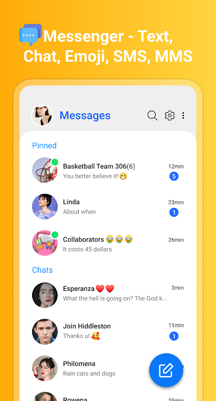 Messenger - Text, Chat, Emoji, SMS, MMS Screenshot1