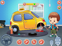 Kids Taxi Car wash Driving Sim Screenshot1