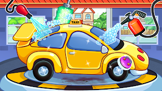 Kids Taxi Car wash Driving Sim Screenshot3