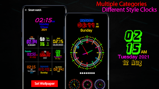 LED digital clock wallpaper Screenshot1