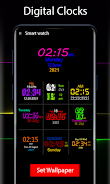 LED digital clock wallpaper Screenshot4