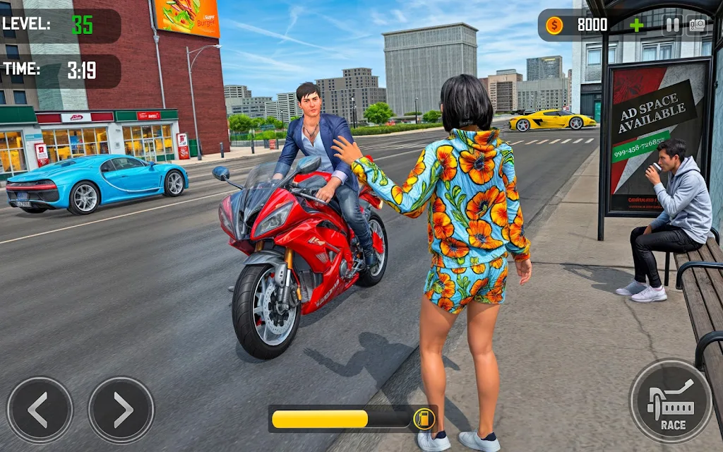 Bike Taxi Driving Games 3D Screenshot1