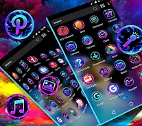 Smoke Colors Launcher Theme Screenshot2