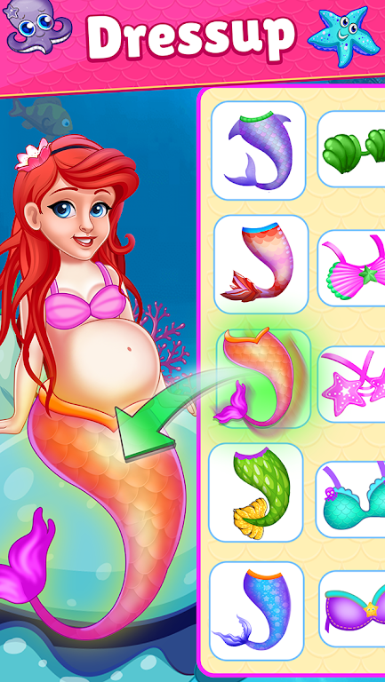 Mermaid Mom & Baby Care Game Screenshot4