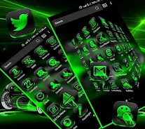 Neon Green Car Launcher Theme Screenshot4