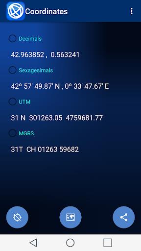 Coordinates - DMS, UTM, MGRS Screenshot1