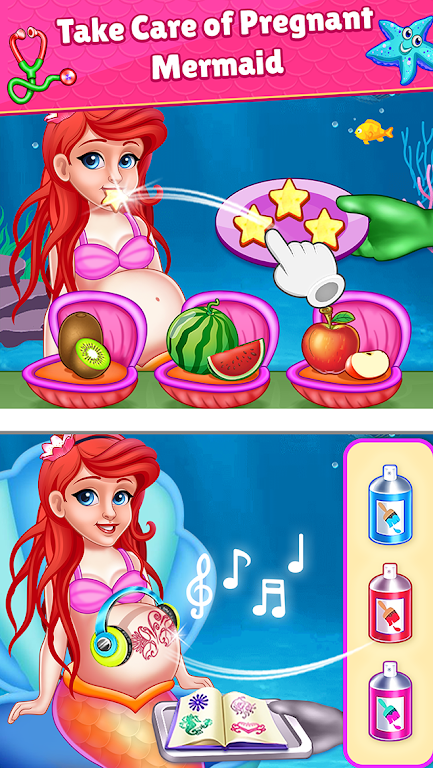 Mermaid Mom & Baby Care Game Screenshot1