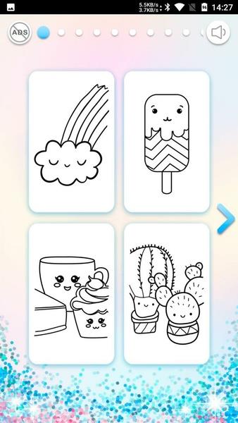 Kawaii Coloring Book Glitter Screenshot9