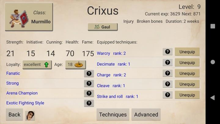 Gladiator manager Screenshot3