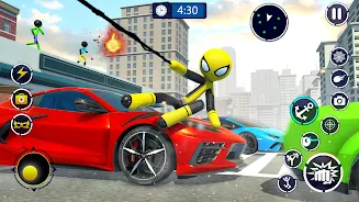 Spider Stickman Rope Hero Game Screenshot1