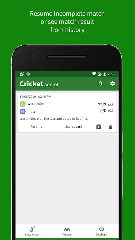 Cricket Scorer Screenshot5