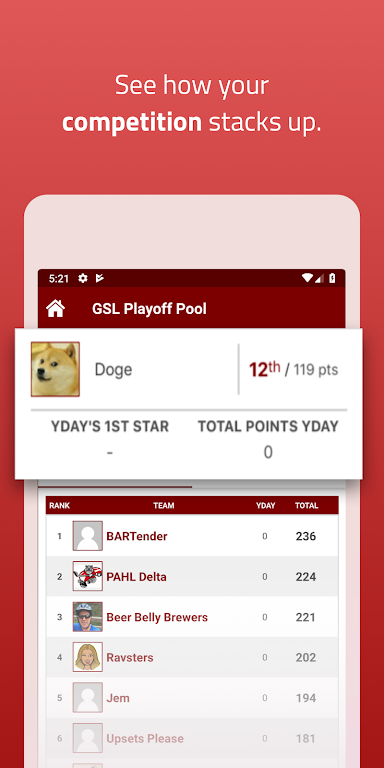 Officepools - Fantasy Hockey P Screenshot3