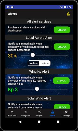 Aurora Alerts - Northern Lights forecast Screenshot1