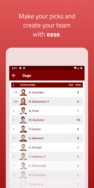 Officepools - Fantasy Hockey P Screenshot4