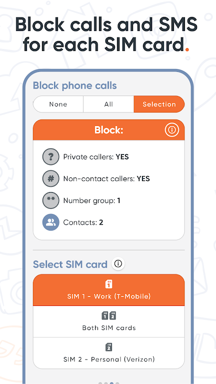 Call blocker dual SIM - Hush Screenshot3