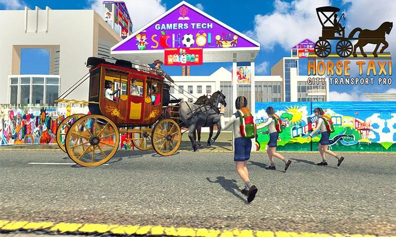 Horse Taxi City School Transport Pro Screenshot2