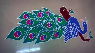 Peacock Rangoli Designs Screenshot7