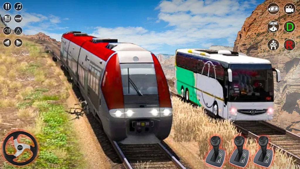 Train Racing 3d- Bus Vs Train Screenshot1