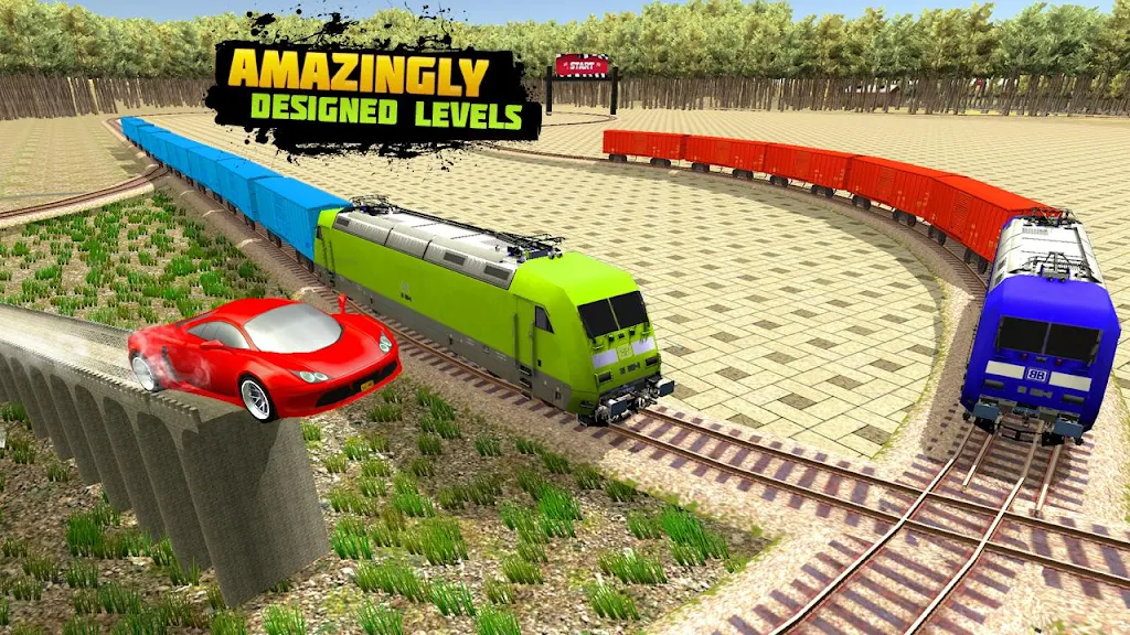 Train Racing 3d- Bus Vs Train Screenshot3