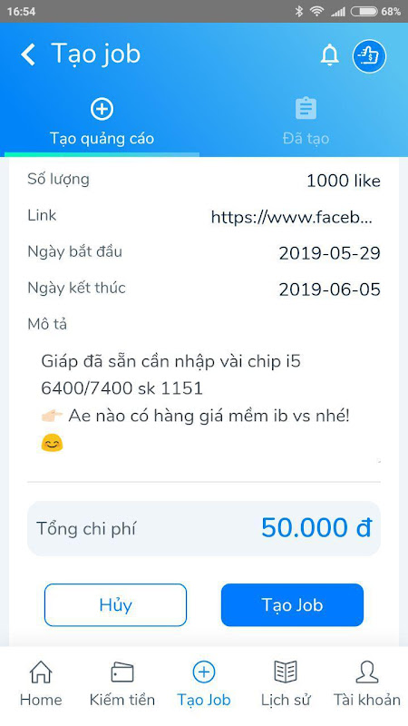 Golike - Kiếm Tiền Online Từ MXH Screenshot2