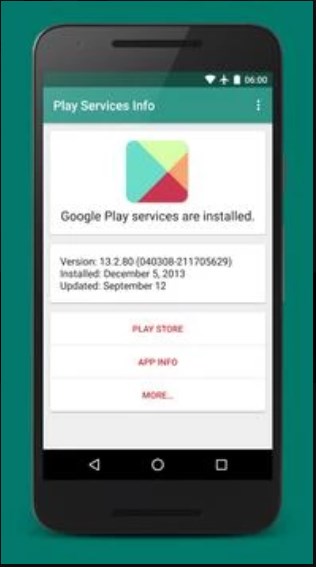 Play Services Info Screenshot1