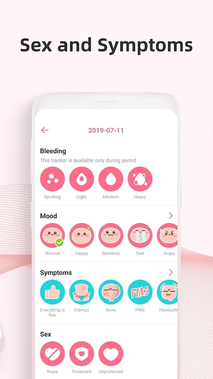 PinkBird Period Tracker Screenshot3