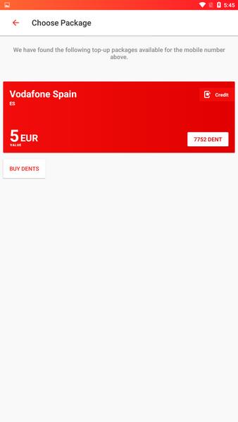 DENT - Send mobile data top-up Screenshot2