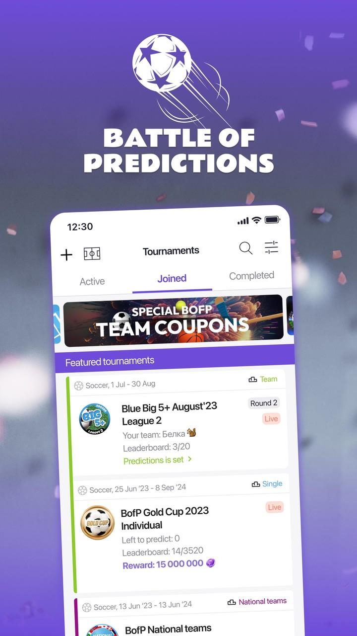 Battle of Predictions - Sports Screenshot1