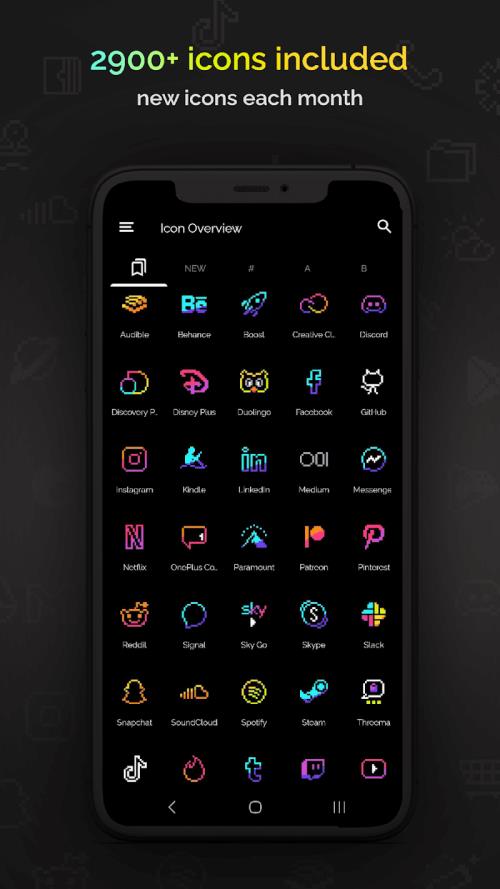 Retro Mode - Icon Pack (Neon) Screenshot1