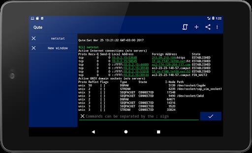 Qute: Command Console & Terminal Emulator Screenshot1