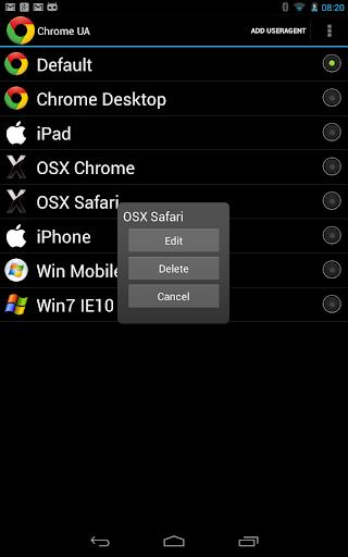 User Agent for Google Chrome Screenshot2