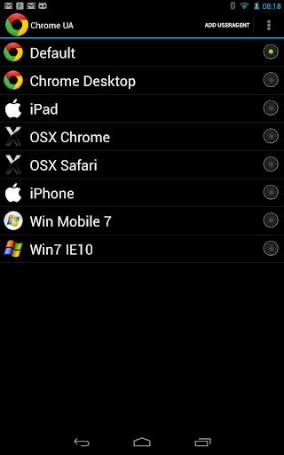 User Agent for Google Chrome Screenshot4