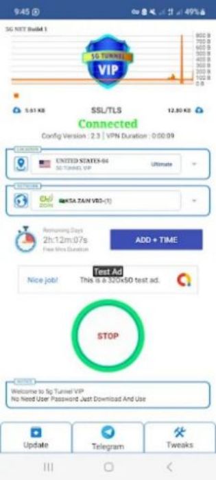 5G TUNNEL VPN Screenshot1