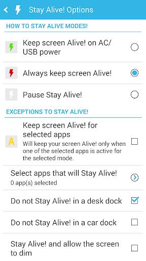 Stay Alive! Keep screen awake Screenshot4