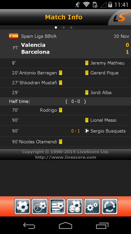 LiveScore: Live Sports Scores Screenshot1