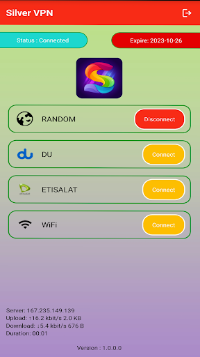 Silver vpn - p2p Socket Screenshot3