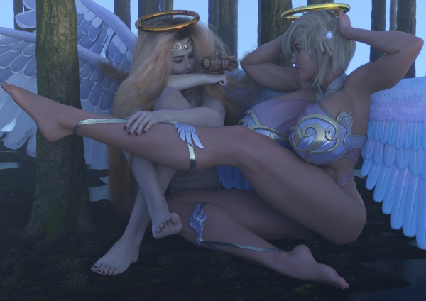 Everyone has Giantess Angel Waifus in Heaven Screenshot3