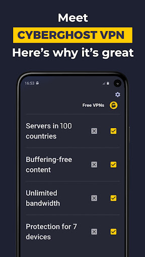 CyberGhost VPN: Secure VPN Screenshot1