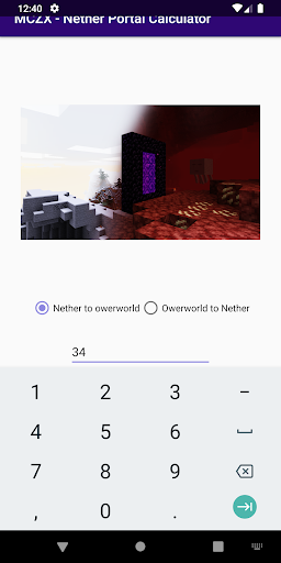 MCZX - Nether Portal Calculator Screenshot4