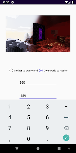 MCZX - Nether Portal Calculator Screenshot2