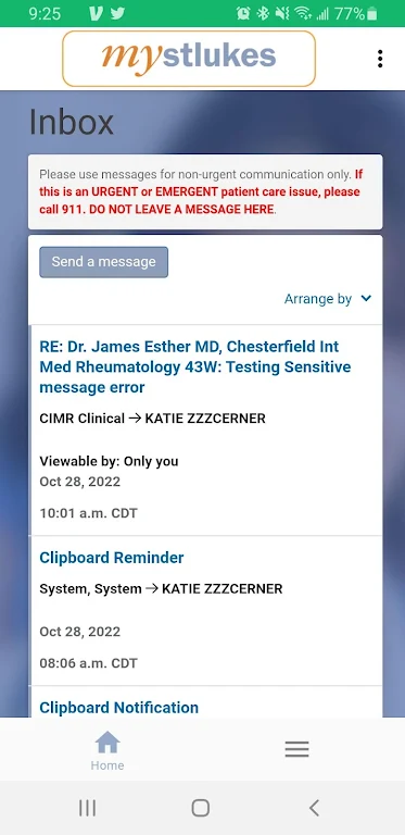 mystlukes Patient Portal Screenshot2