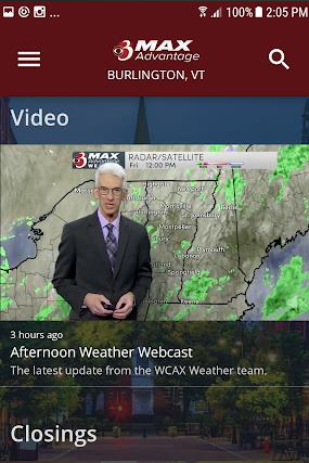 WCAX WEATHER Screenshot1