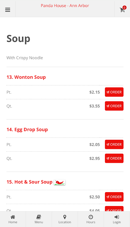 Panda House Ann Arbor Ordering Screenshot3