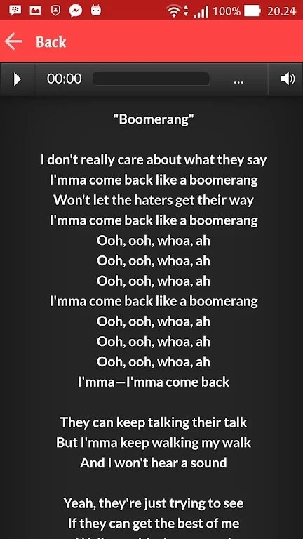 Jojo Siwa Boomerang Lyric Song Screenshot4