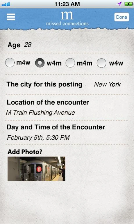 Missed Connections App Screenshot4