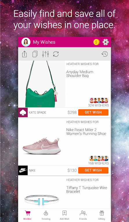 Wishfinity Universal Wishlist Screenshot1