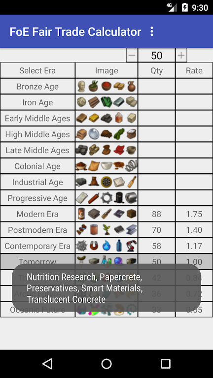 FoE Calculator Screenshot3