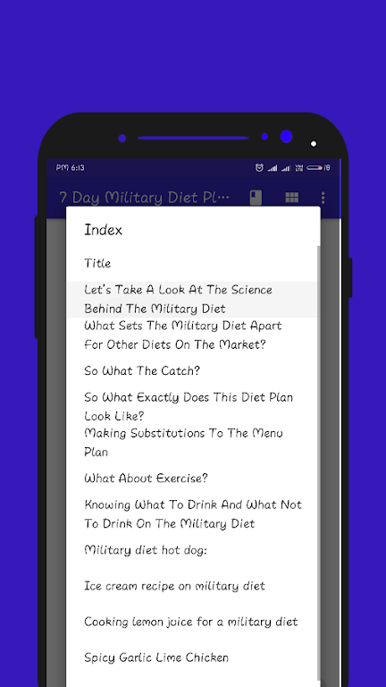 7 Day Military Diet Plan Screenshot2